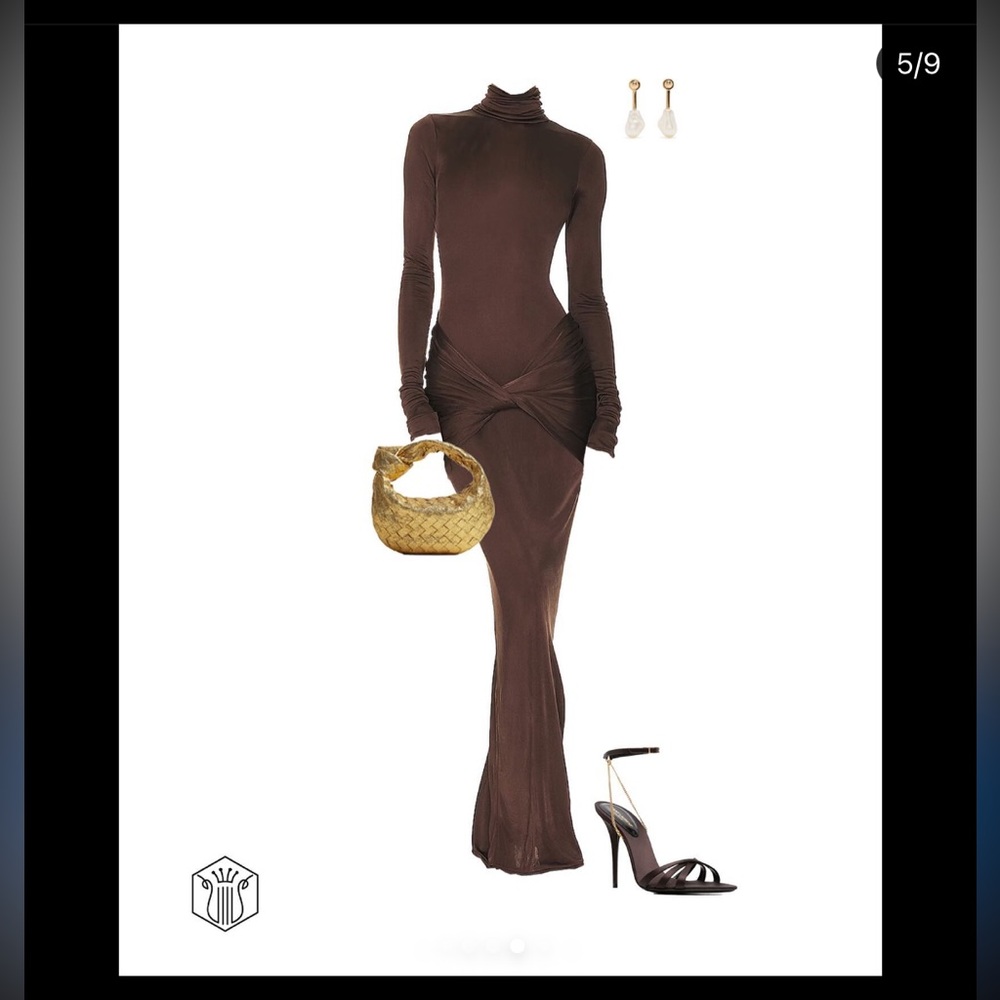 Chocolate Brown Maxi Dress